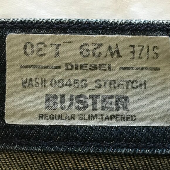 Diesel Buster Regular Slim Tapered Jeans Men 29x30 Blue Mid Rise Button Fly - Picture 3 of 14